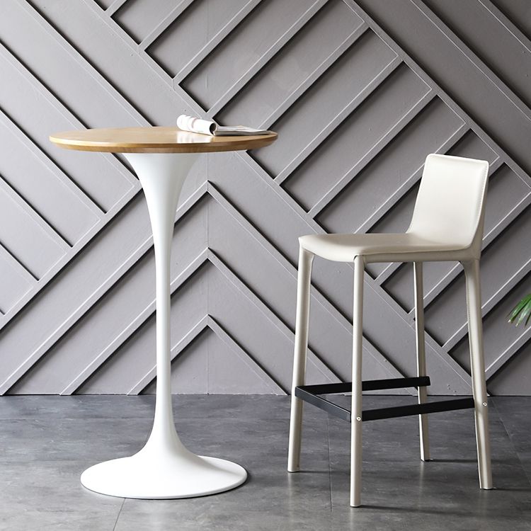 Industriële metalen balktafel ronde top 41.3 "h voetstuk bistro tafel voor café en breakroom