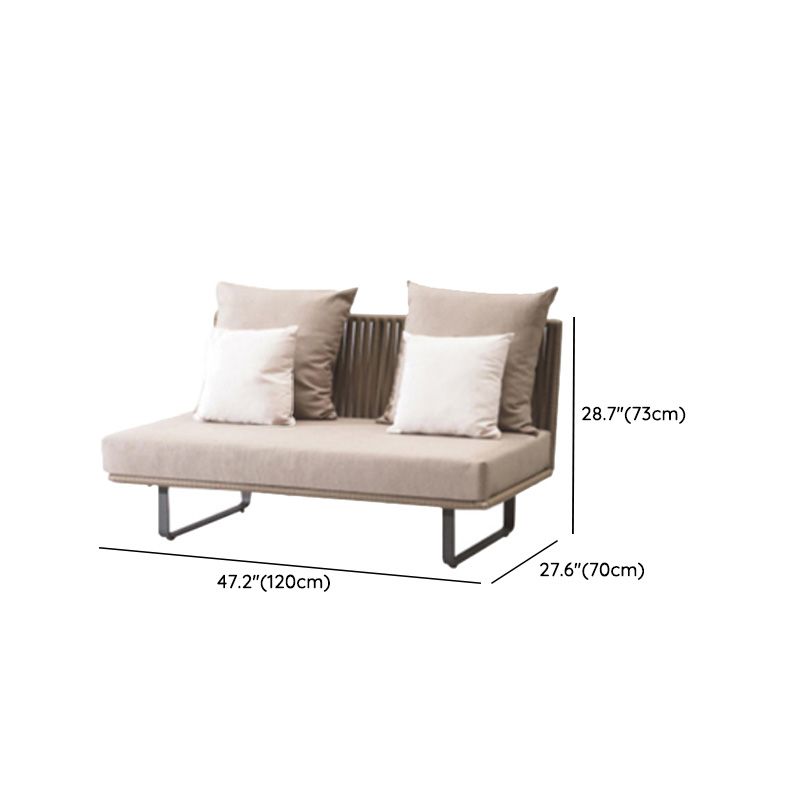 Metal Outdoor Patio Sofa Modern Style Minimalist Villa Patio Sofa