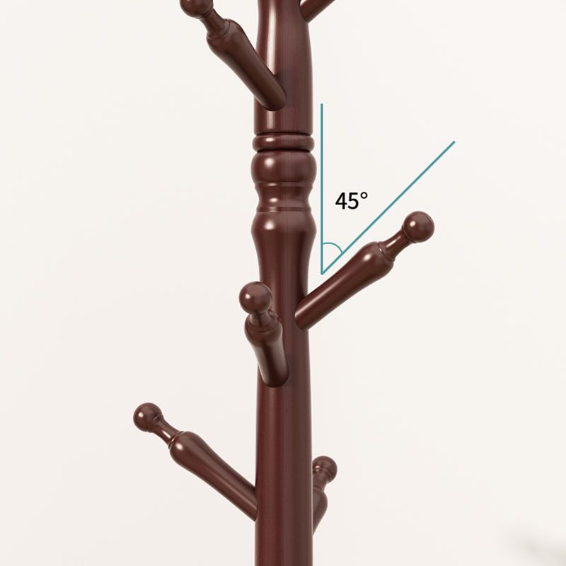 Contemporary Hall Tree with Hooks Hall Stand in Engineered Wood Coat Rack