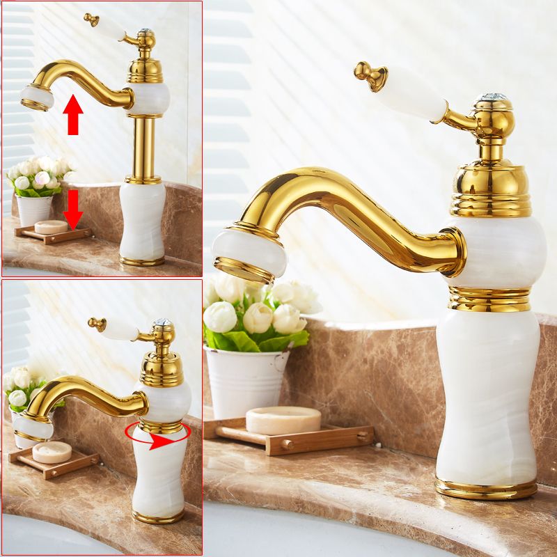 Glam Vessel Sink Faucet Lever Handle Low Arc Vessel Sink Bathroom Faucet