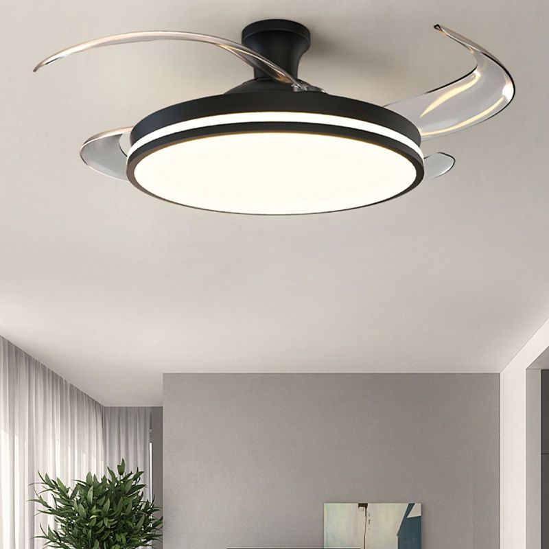 Contemporary Ceiling Fan Light Fixture Minimalist LED Ceiling Light for Bedroom