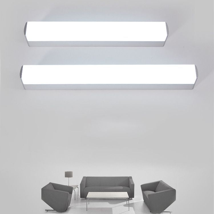 Modern Minimalist Style Rectangular Wall Mounted Mirror Front Acrylic 1 Light Vanity Lighting Fixtures for Bathroom