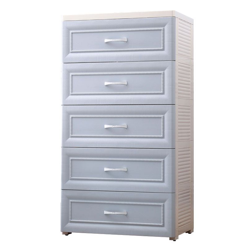 Contemporary Kids Dressers Vertical Plastic Kids Furniture with Drawers