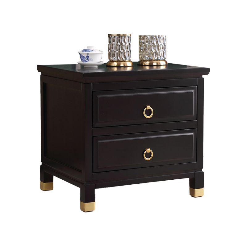 Traditional Accent Table Nightstand Antique Finish Drawer Storage Bed Nightstand