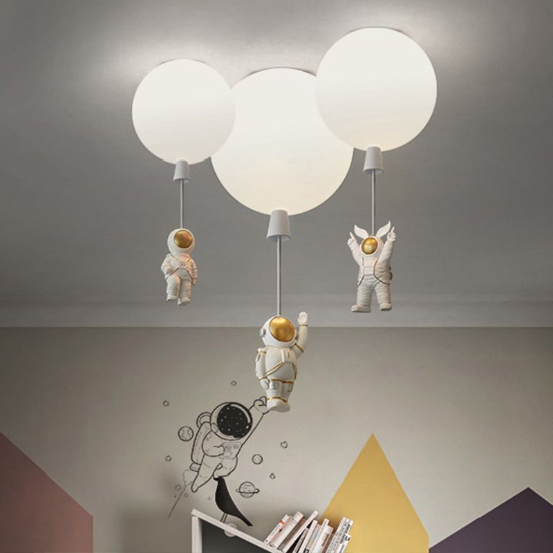 1 Light Moon Hanging Lamp Cartoon Acrylic Down Lighting Pendant for Children Bedroom