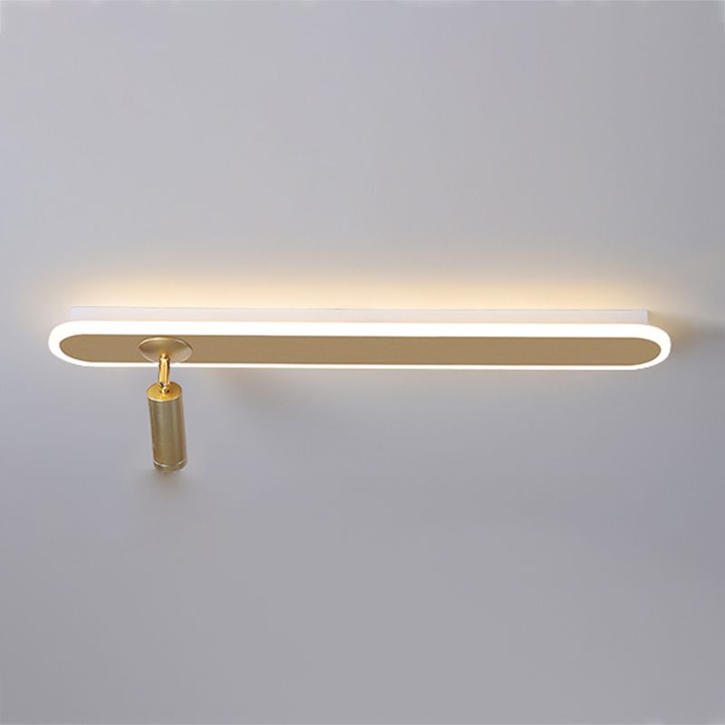 Cylindrical Shape LED Rail Ceiling Lamp Modern Iron Flush Mount for Living Room