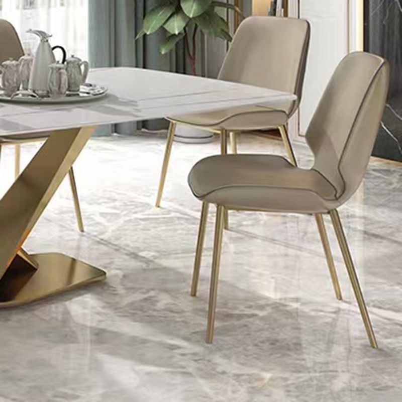 White Stone Top Dinette Table Set for Home 1/4/5/6 Pieces Modern Dinette Set