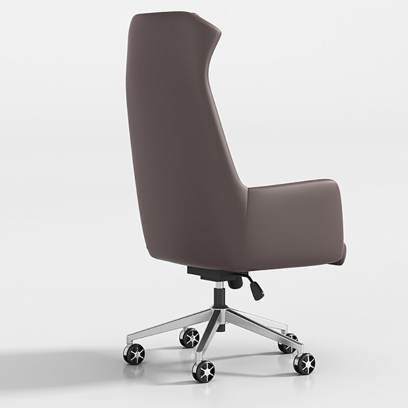 Modern Armless Managers Chair Height-adjustable Office Chair with Wheels