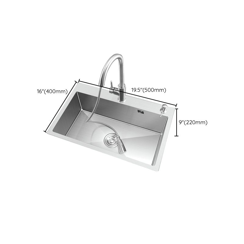 Modern Kitchen Sink Stainless Steel with Accessories and Faucet Workstation Sink