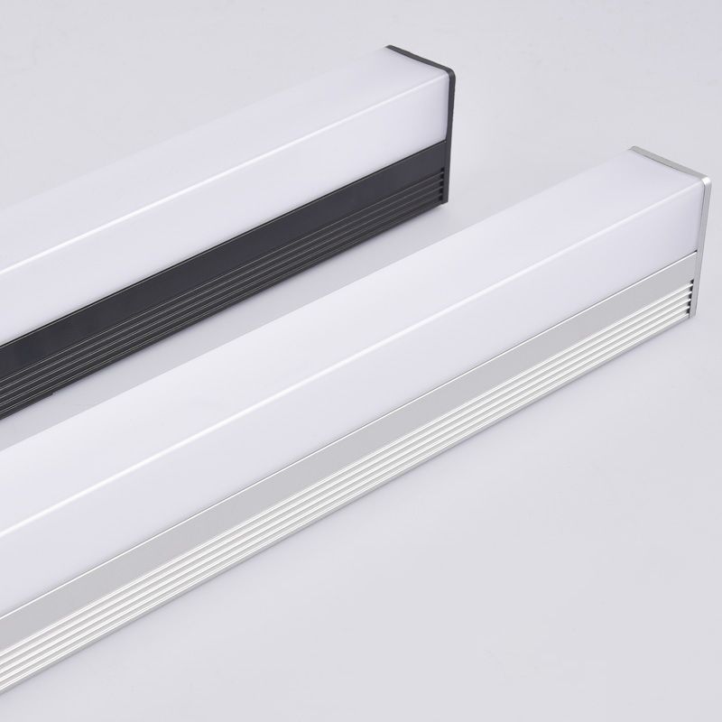 Luces de tocador de tocador montado en rectángulo de estilo minimalista moderno 1 Ideas de iluminación de tocador de luz con sombra de aleación de aluminio