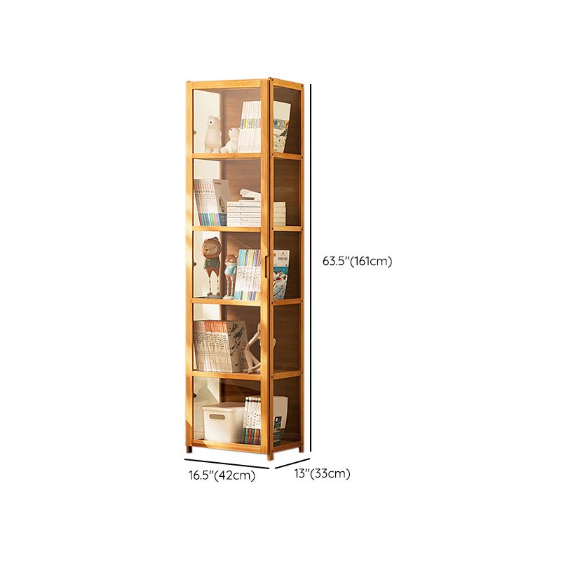 Modern Natural Cabinet, Rectangle Standard Accent Cabinet with Shelves