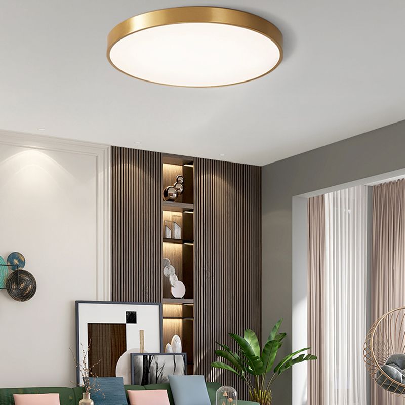 Gold Ceiling Light Fixture Modernism LED Flush Mount for Bedroom