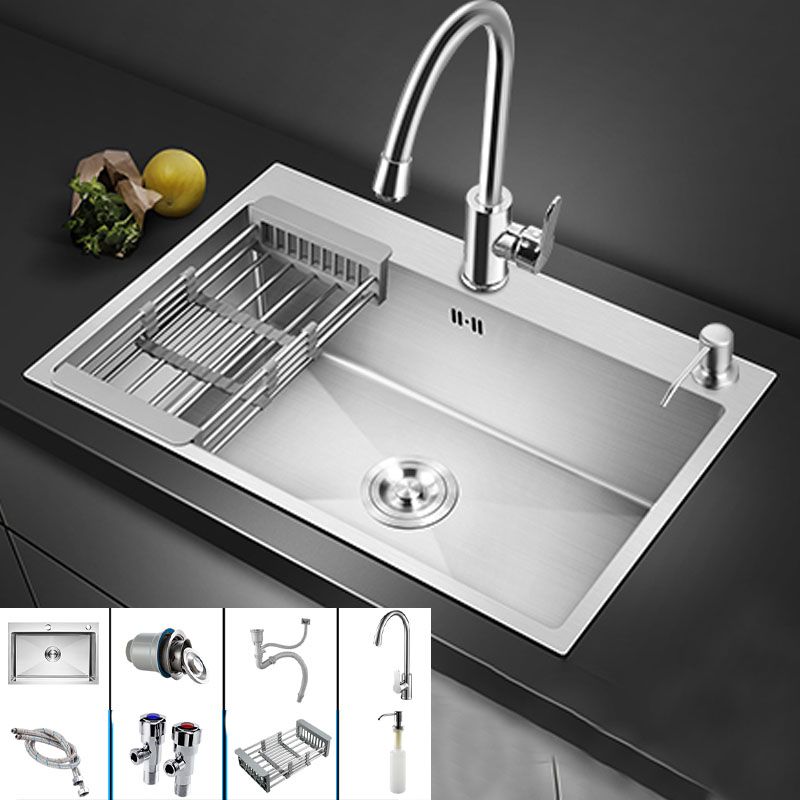 Classic Kitchen Sink Stainless Steel Friction Resistant Kitchen Sink with Drain Assembly