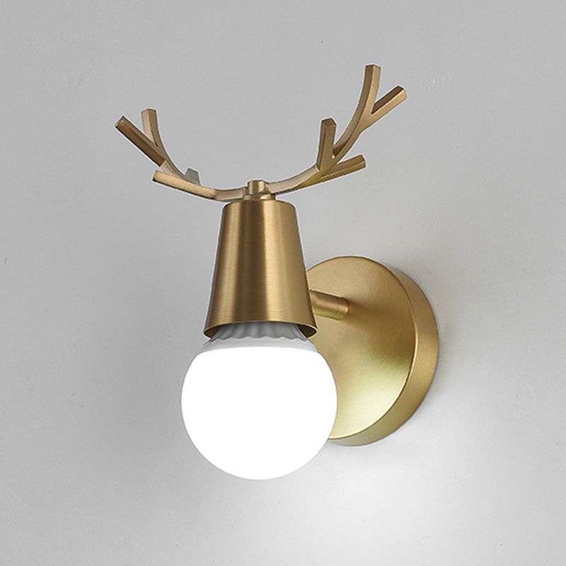 Antler-shaped Vanity Wall Light Nordic Light Extravagant Style Copper Vanity Lamp