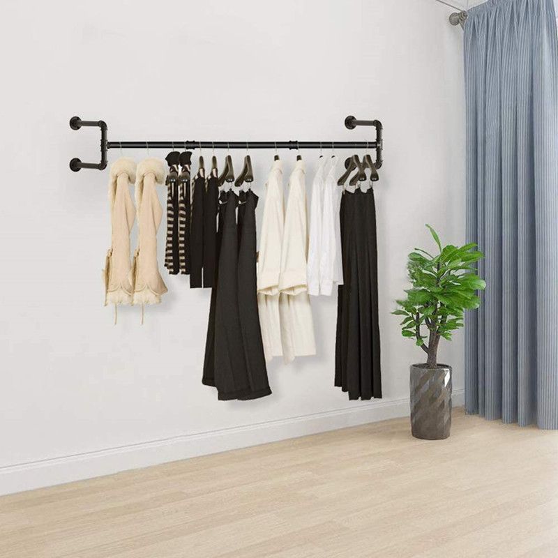 Industrial Style Coat Hanger Metal Water Pipe Wall Mounted Coat Rack