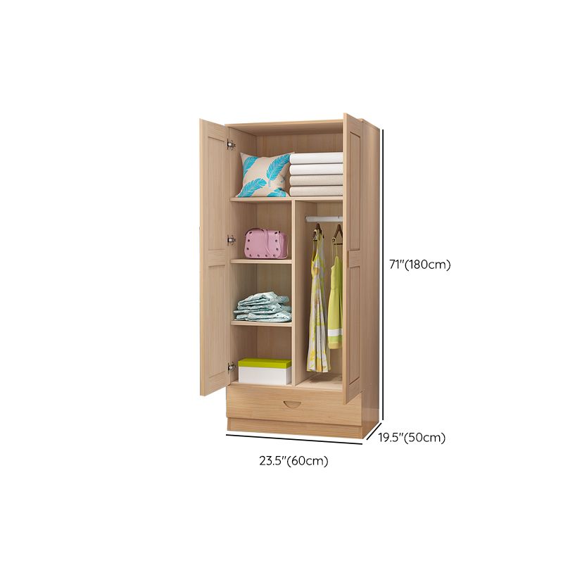 Contemporary Wardrobe Armoire Solid Wood Wardrobe Closet With Door