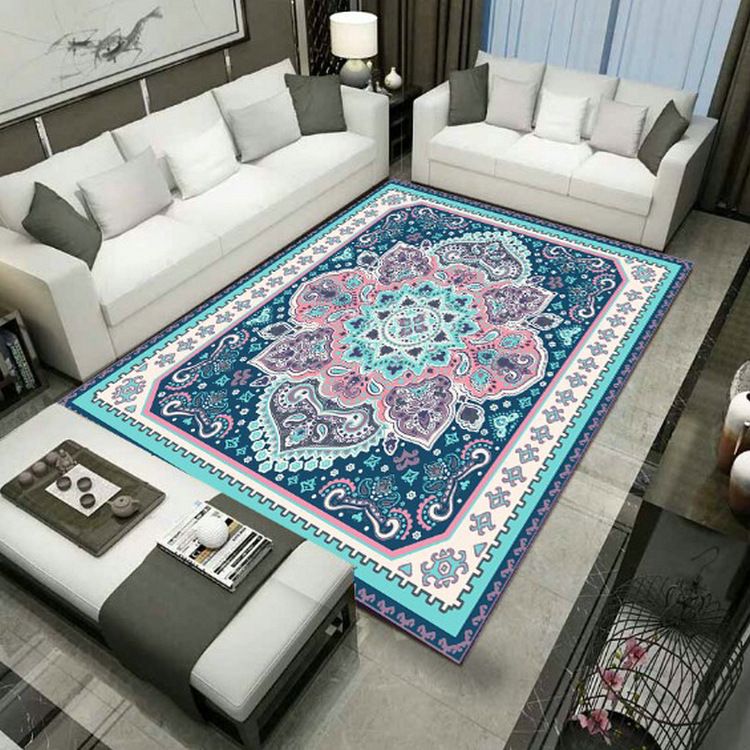 Grand Persian Rug Multicolor Jacquard Printed Rug Washable Non-Slip Backing Pet Friendly Rug for Living Room