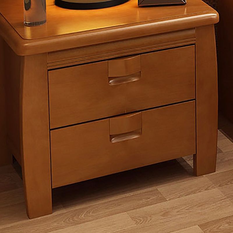 Traditional Bed Nightstand Solid Wood Night Table with Drawers