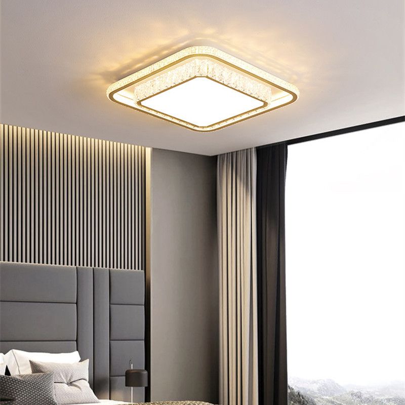 1 Light Geometric Flush Mount Lamp Modern Style Metal Flush Mount Fixture