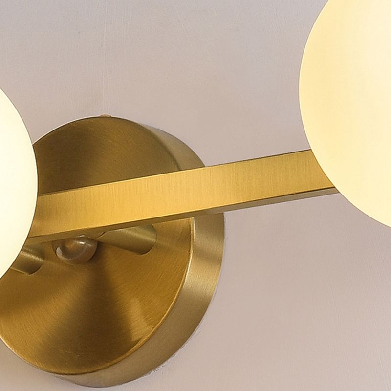 Bubble Sconce Light Fixture Minimalist Style Metal Gold Wall Lighting Fixture for Bathroom