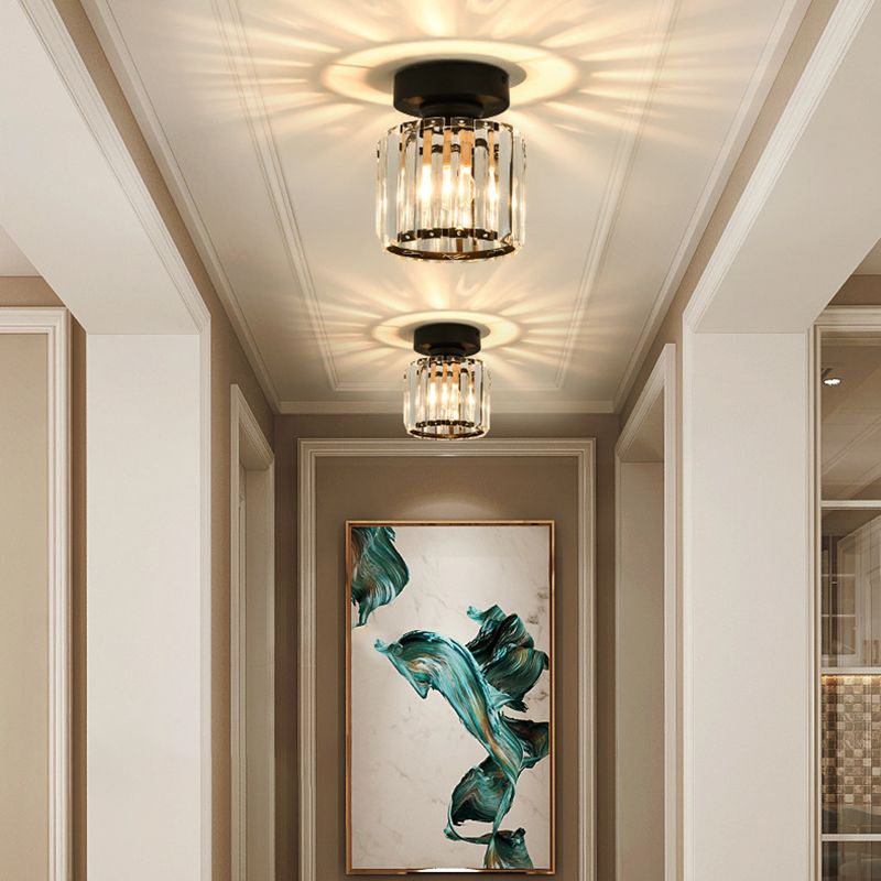 Modernism Flush Mount Ceiling Light Crystal Flush Light for Corridor