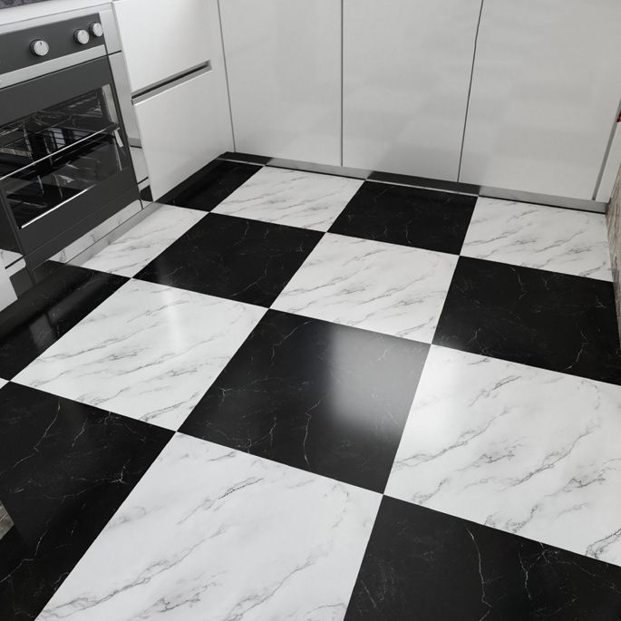 Peel and Stick Vinyl Flooring Low Gloss PVC Flooring with Marble Look