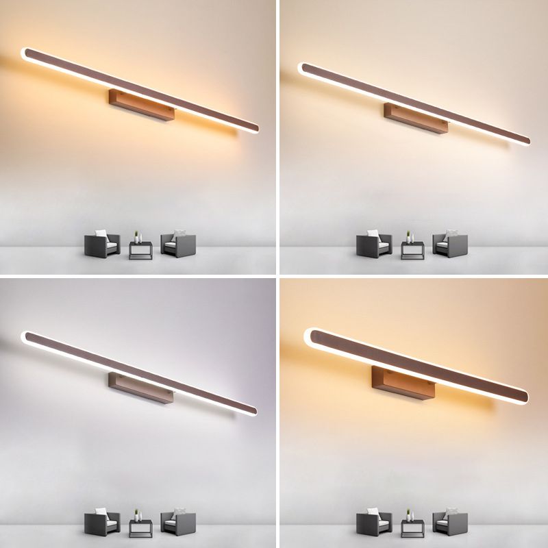 Luz de luz lineal contemporánea lineal lámpara de luz de 1 luz para baño para baño