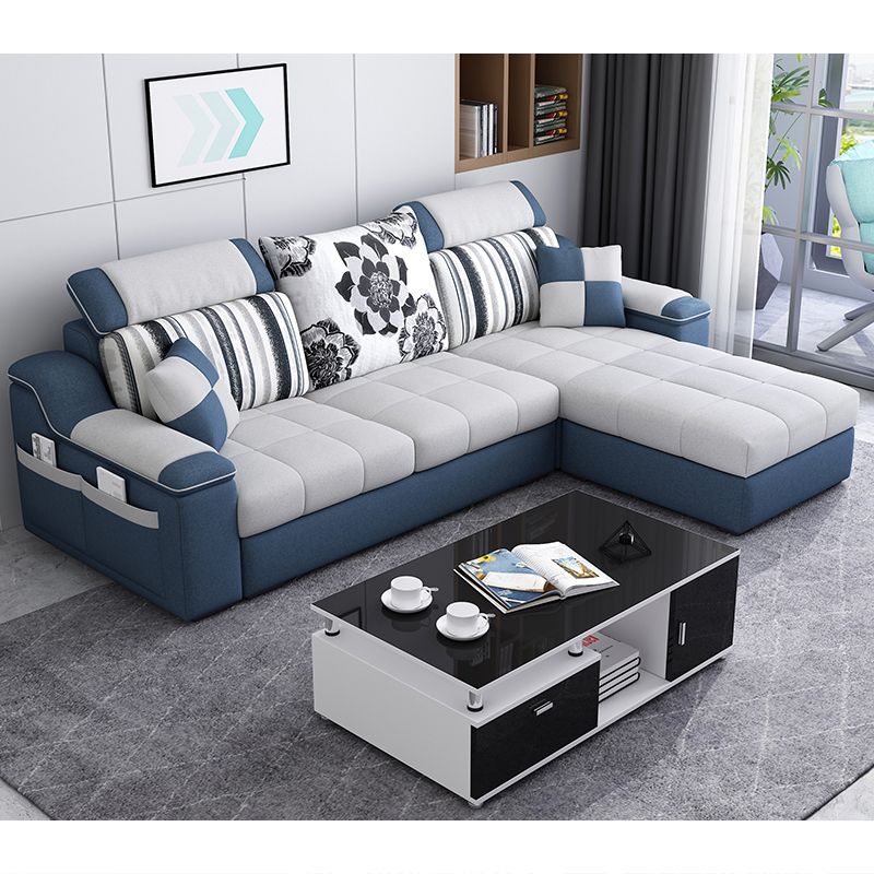 Casual Pillow Top Arm Sectionals 82.68"D x 57.09"W x 35.43"H Cushions Sofa with Storage