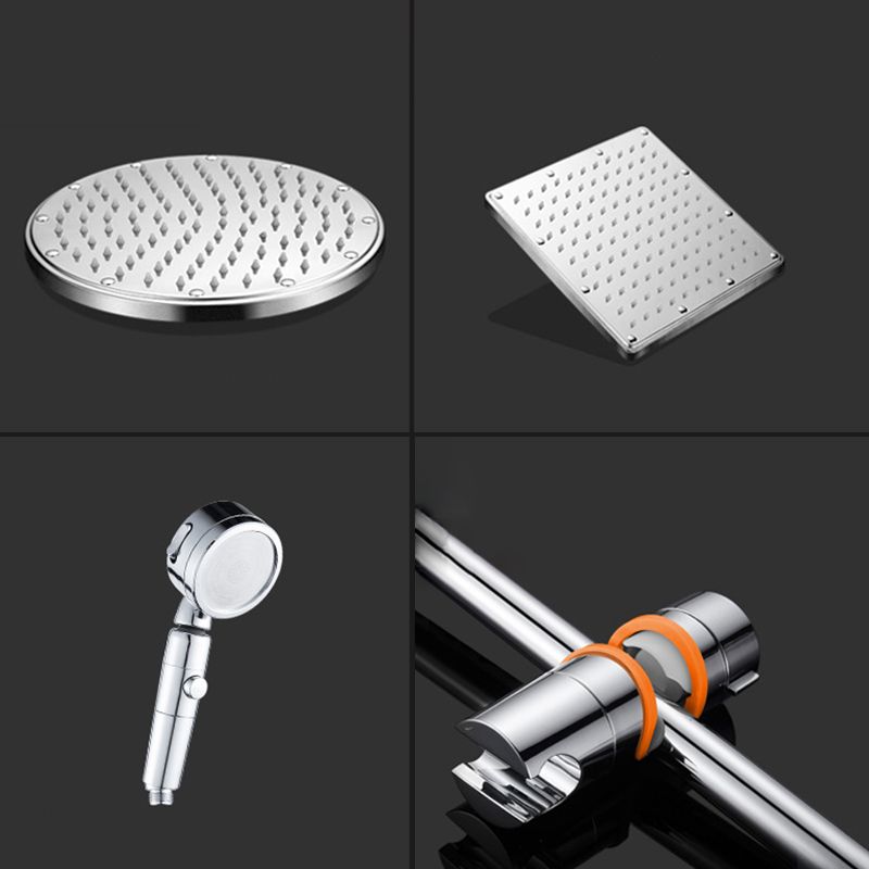 Contemporary Style Shower Head Bathroom Fixed Shower Head with Round and Square Shape