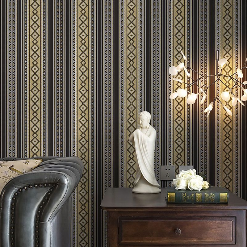 Neutral Color European Wall Decor 57.1 sq ft. Vertical Stripe Wallpaper for Dining Room