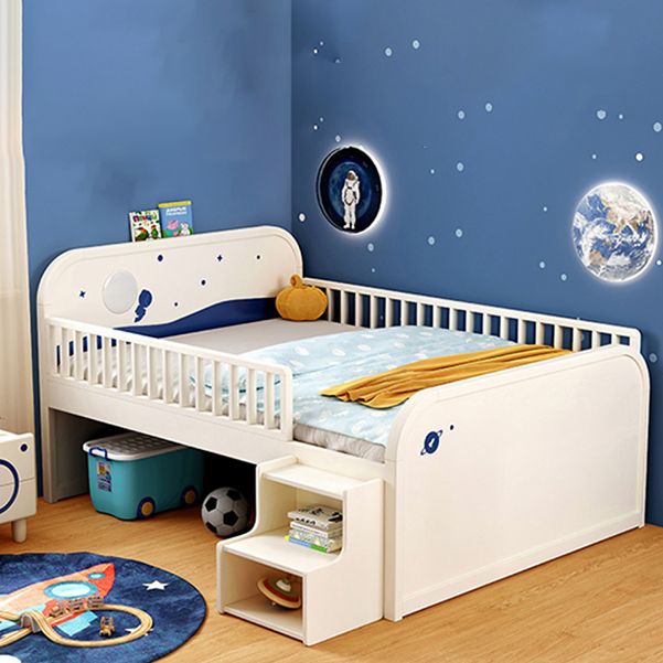 Solid Wood  Nursery Bed Modern Wood Nursery Bed with Guardrails