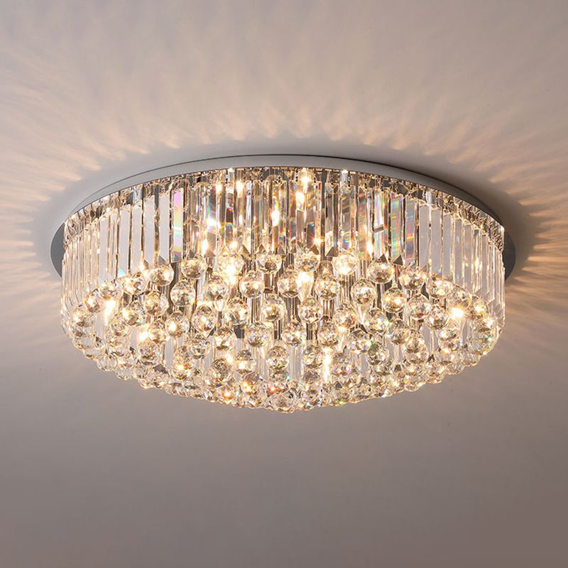 Ultra-Contemporary Flush Mount Lamp Crystal Ceiling Lighting for Bedroom