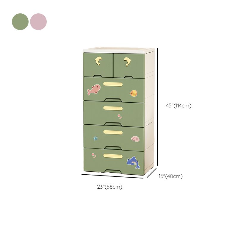 Contemporary Plastic Wardrobe Armoire Multi-Storage Wardrobe with Drawers