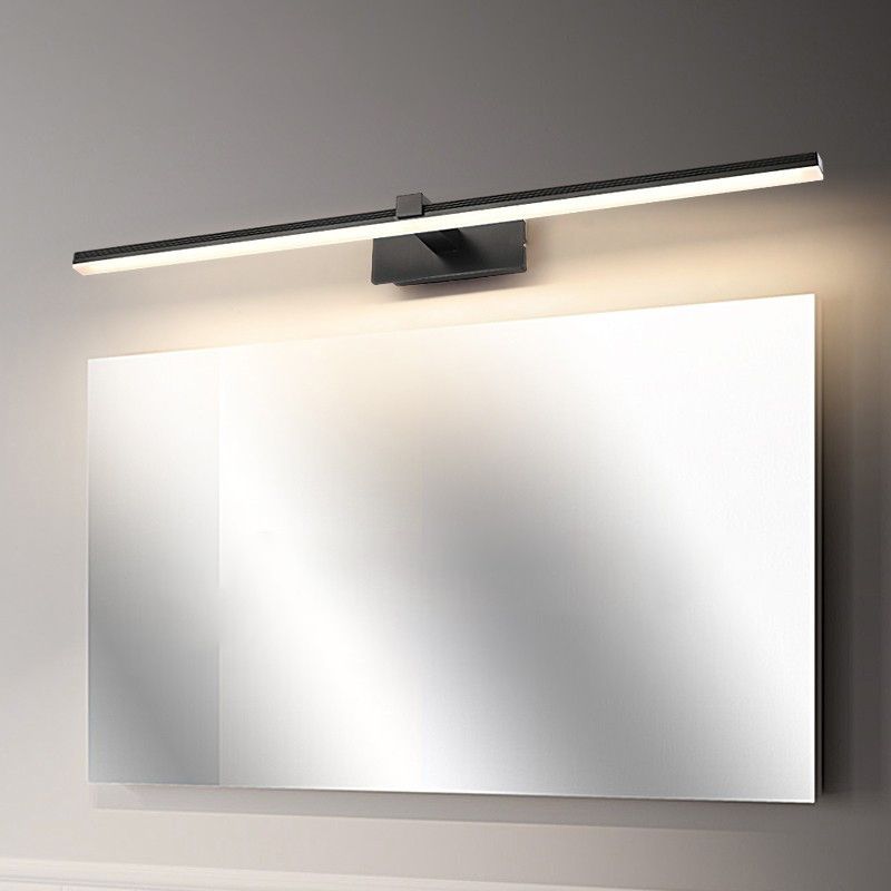 Linear Shape Vanity Light Contemporary Metal Single Light LED Mirror Light for Bathroom