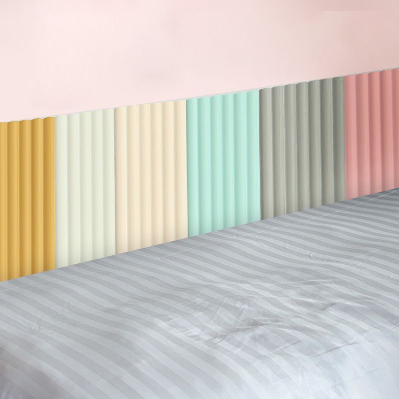 Color Blocking Upholstered Wall Panel Self-Adhesive Foam Indoor Wall Tile