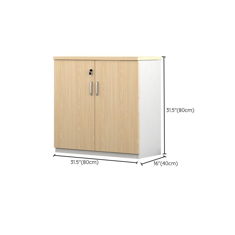 Modern File Cabinet Solid Wood Lateral File Cabinet with Storage Shelves