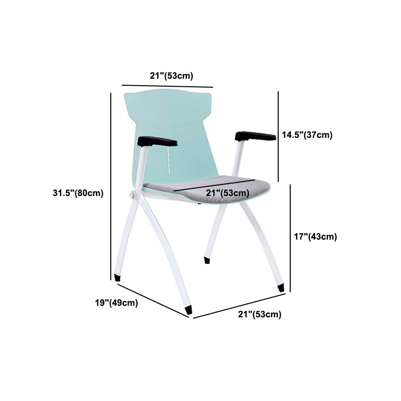 Plastic Mid-Back Conference Chair Contemporary Cotton Cushion Chair