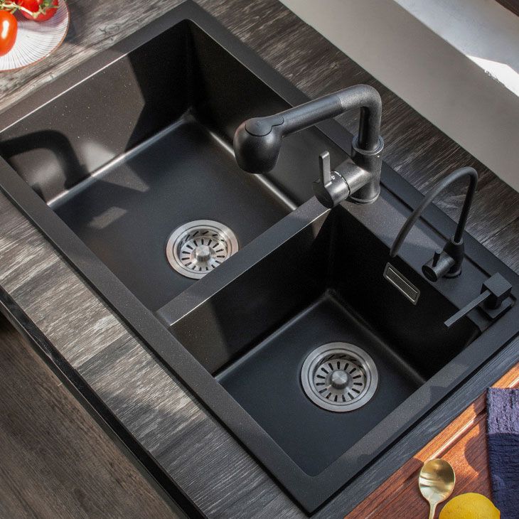 Contemporary Style Kitchen Sink Quartz Kitchen Sink with Double Sinks