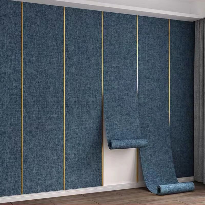 Modern Style Linen Wall Panel Living Room Peel and Stick Wall Paneling