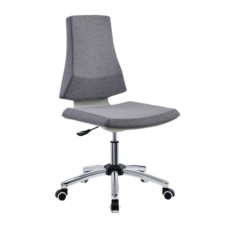 Mid Back Home Office Chair Modern Armless Upholstered Conference Chair