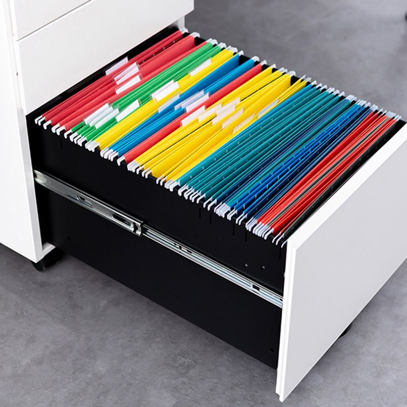 Contemporary File Cabinets Steel Frame Electronic Lock Vertical File Cabinet with Wheels