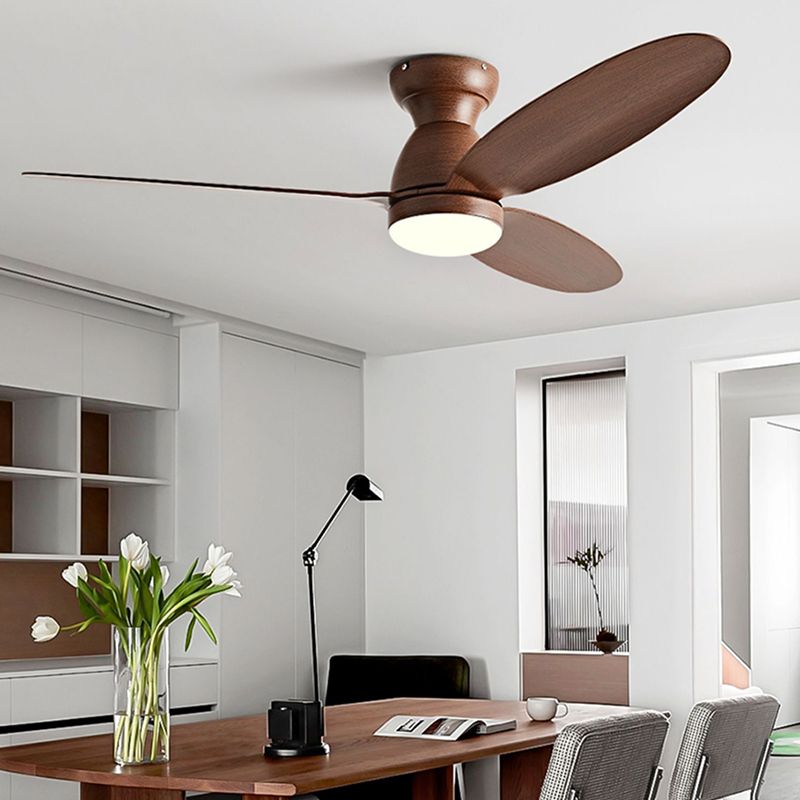 Nordic Style LED Ceiling Fan 3-Blade Fan Lighting for Dining Room