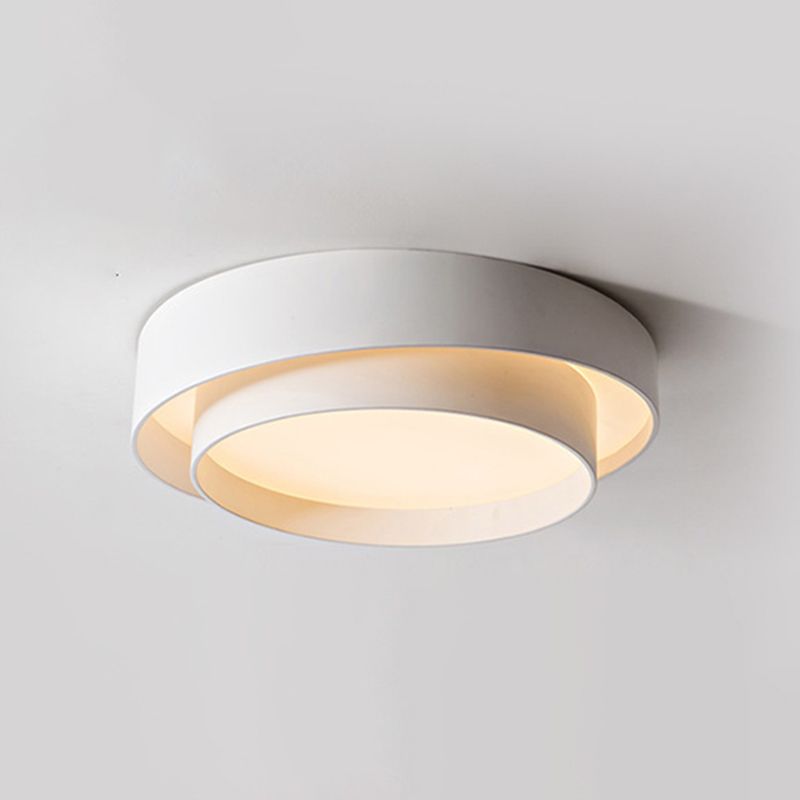 Acryl Weiß LED Flush Mount in Modern Creative Style Schmiedeeiserne Kreisförmige Deckenbefestigung