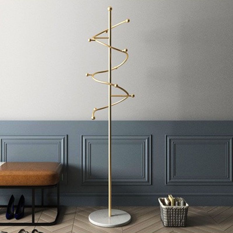 Modern Metal Entry Hall Tree Hooks Hall Tree Wave Shape Coat Hanger