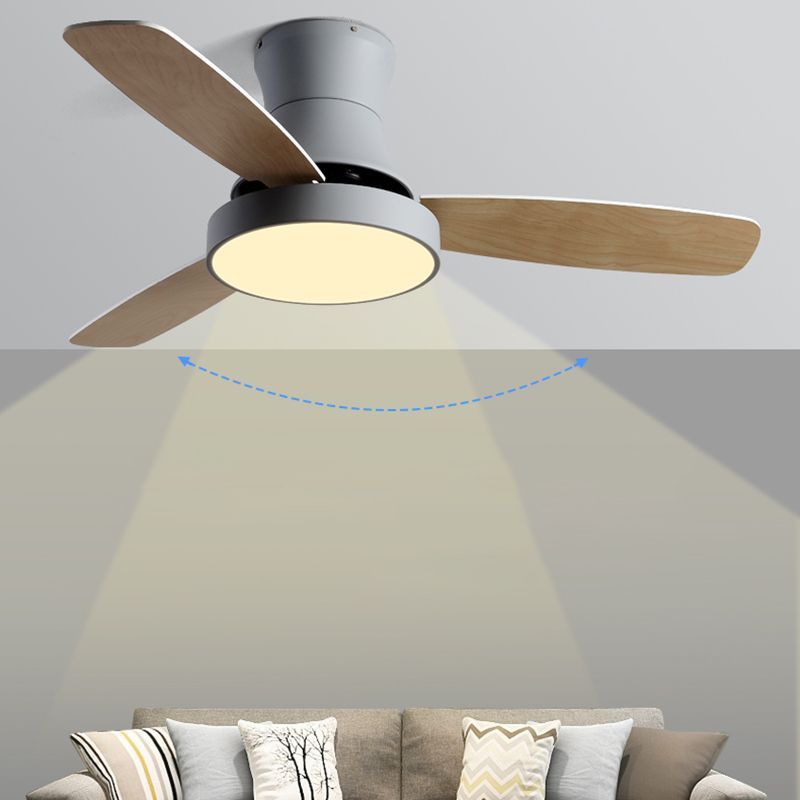 Geometry Ceiling Fan Light Kids Style Metal 1-Light Ceiling Fan Lamp for Living Room