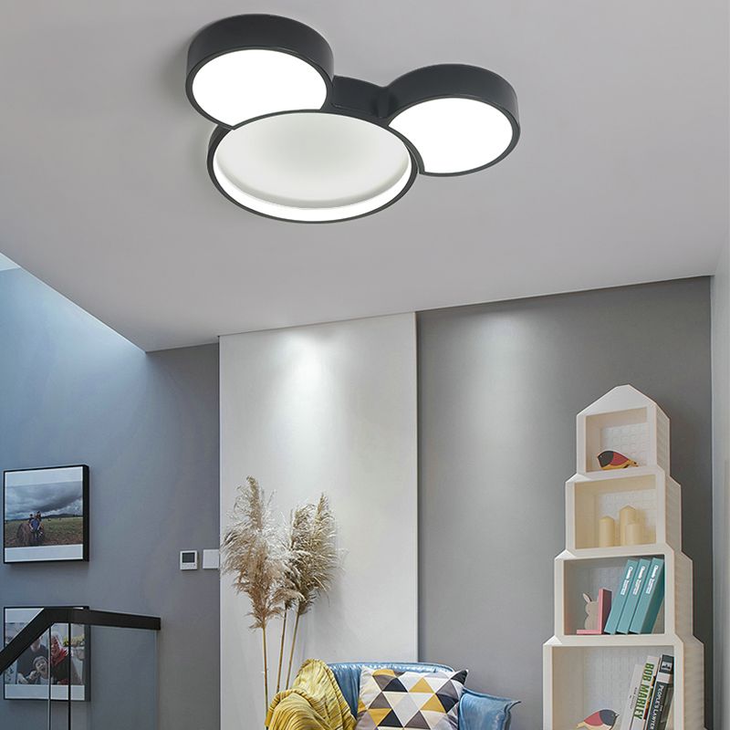 Modern Minimalism LED Ceiling Light Lovely Cartoon Flush-mount Lamp for Kids Bedroom