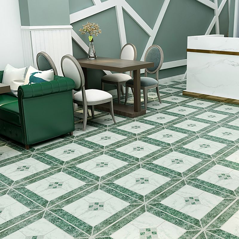 Vinyl Flooring Floral Print Square PVC Indoor Vinyl Flooring