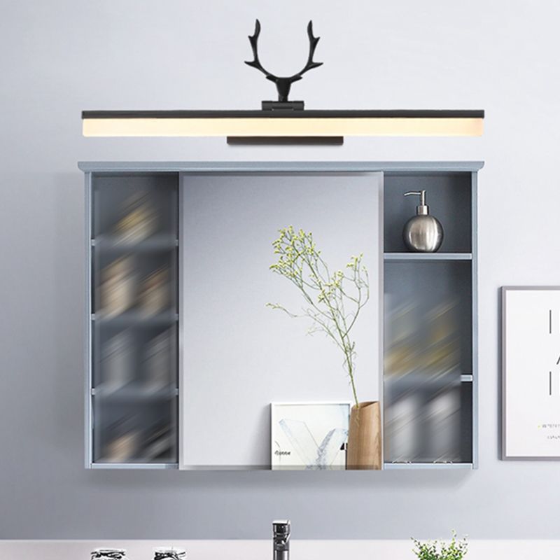 Linear Shape Vanity Light Modern Style Metal 1 Light LED Mirror Light for Bathroom