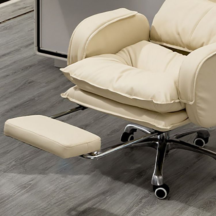 Contemporary Padded Arms Office Chair Height-adjustable Desk Chair for Office