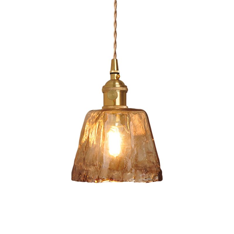 Bulb a bulbo a sospensione a sospensione Farmhouse Cone/Cube Coffee Cloud Glass Suspension All in ottone